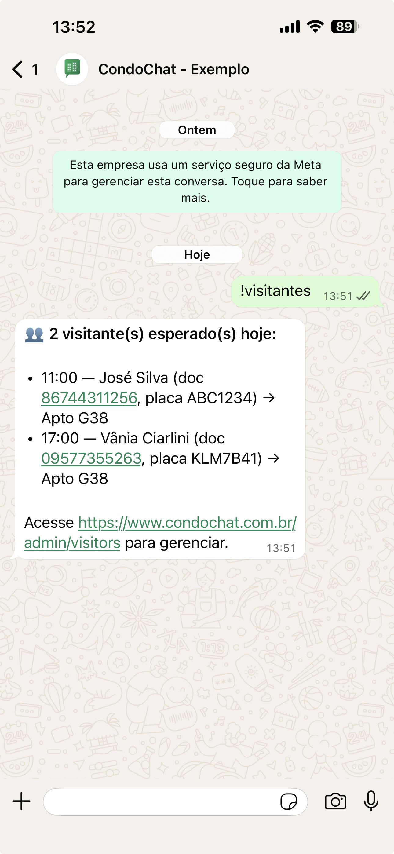 Comando !visitantes